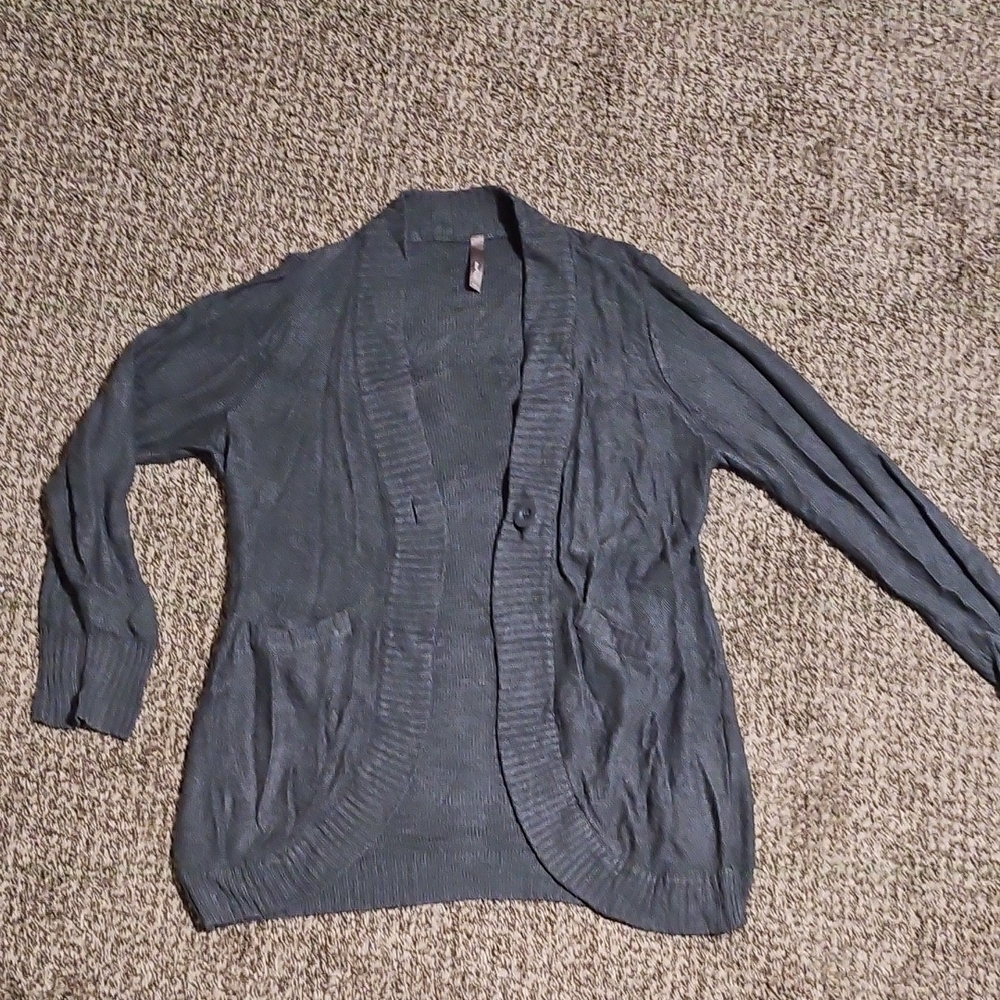 Stylish Gray Women's Maternity Cardigan
